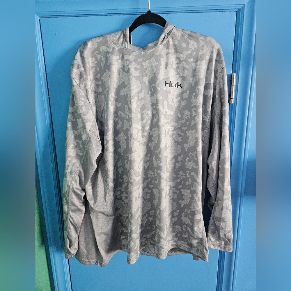 Huk Gray Camo Long Sleeve Shirt